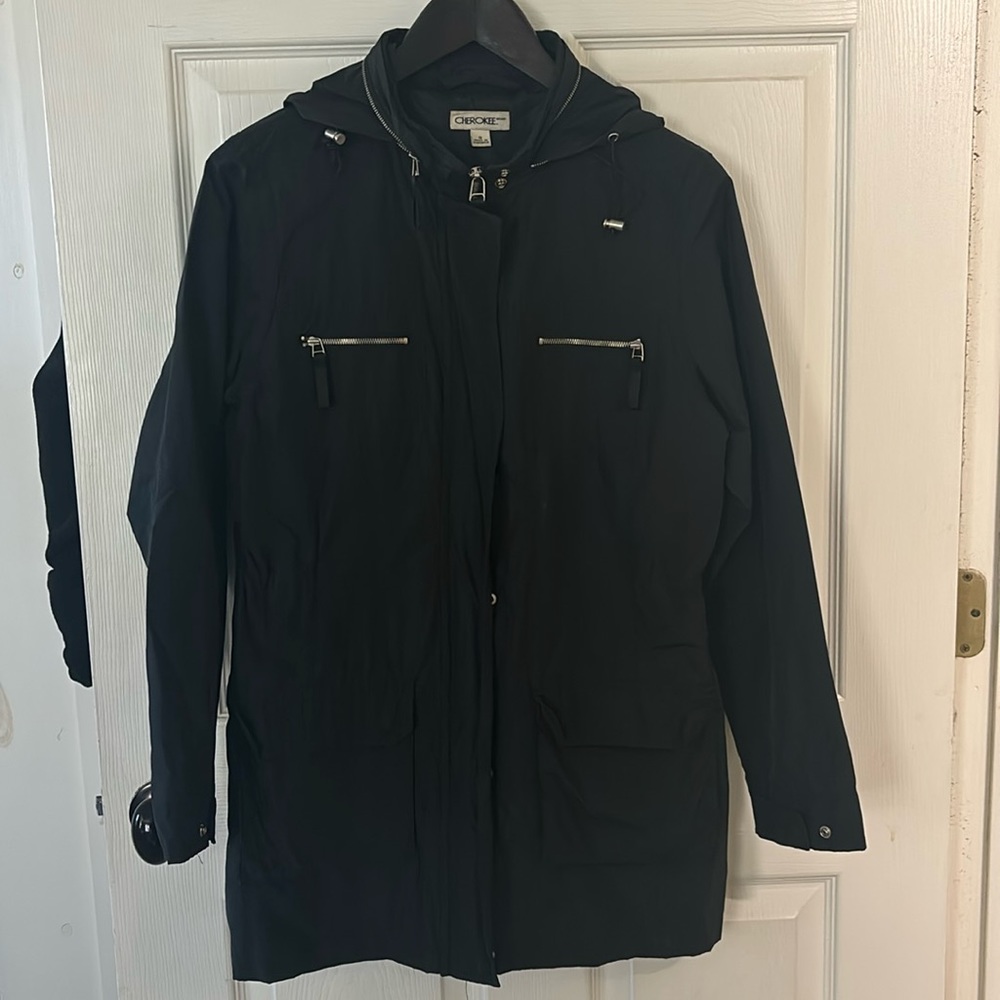 Cherokee zippered windproof water resistant rain jacket